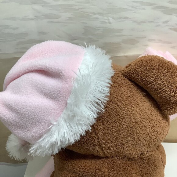 Vintage Teddy Bear With Sleep Hat & Blanket Rare Preloved - Picture 5 of 6